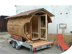 mobiles Saunafass Fasssauna Sauna